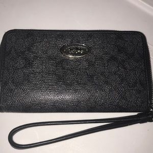 Black coach wristlet